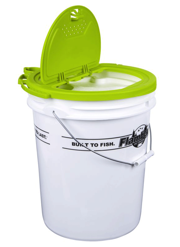 bucket of fishing lures Rapala Billboard 5GAL With zipper design DUBRO Fishing Bucket Lure Holder