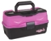 Classic 2-Tray - Frost Series Pink closed isometric angle