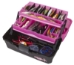 Classic 2-Tray - Frost Series Pink open and extended with fish baits