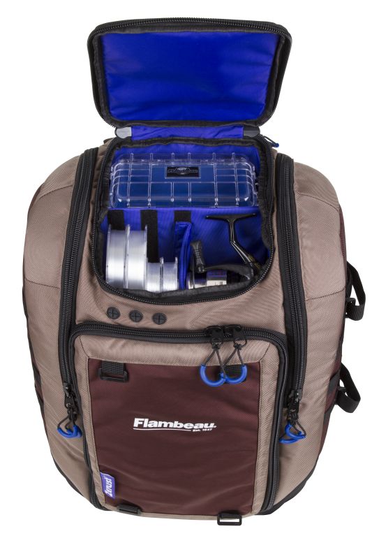 field and stream backpack tackle bag Beyond Fishing With 5 large exterior storage pockets and 4 rubber mesh slip pockets Drift Series 3600 Tackle Backpack