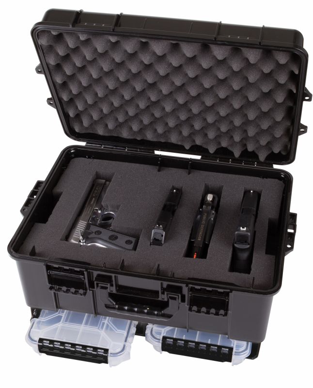Stackhouse Pistol Case with Ultimate Tuff Tainer Storage Cage with pistols