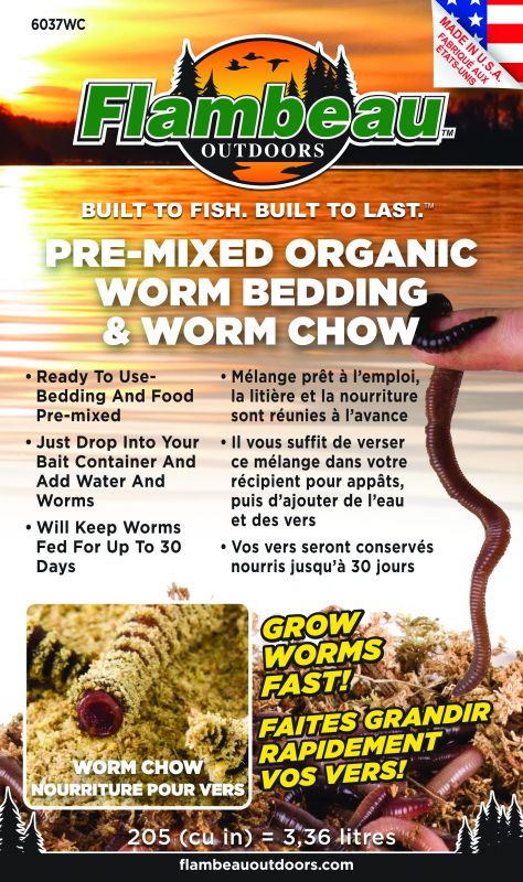 Pre-Mixed Organic Worm Bedding and Chow