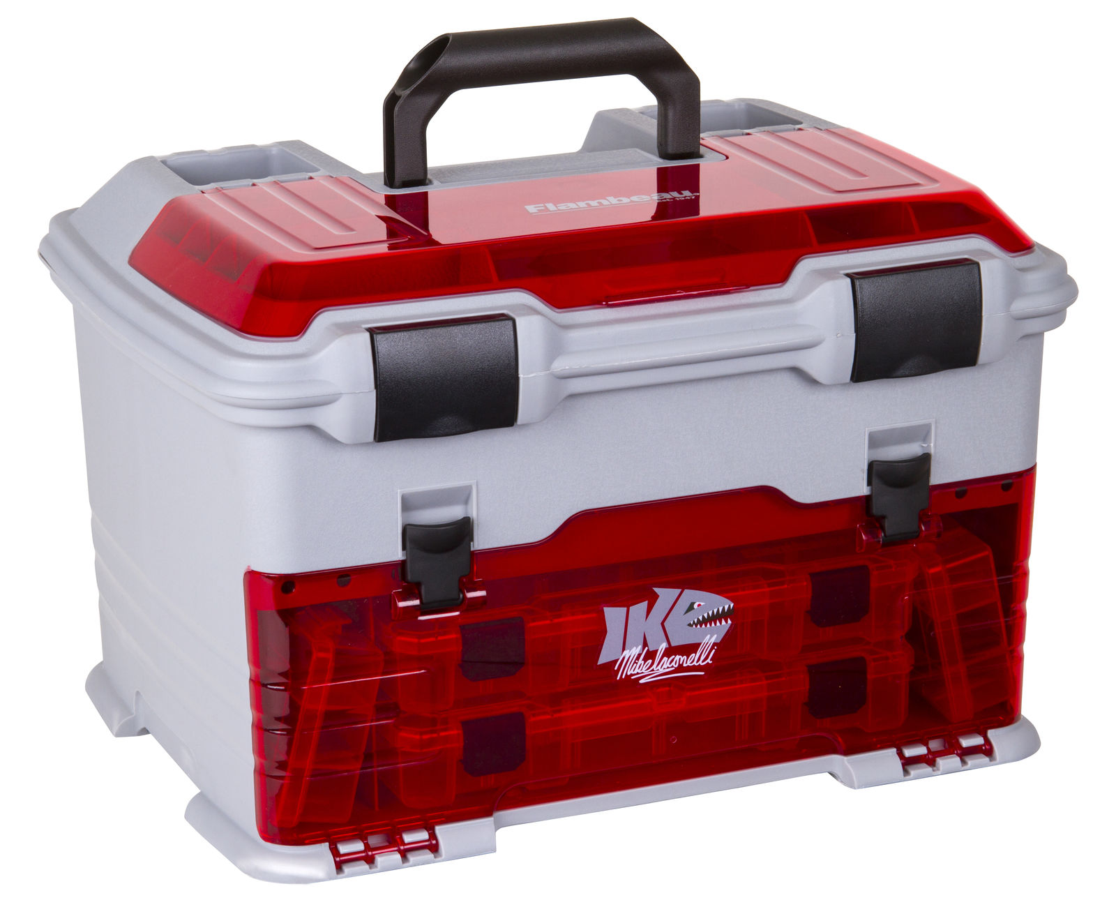 flambeau ike soft sided tackle box bag from Flambeaus patented ZeRust polymer emits a harmless "IKE" Multiloader